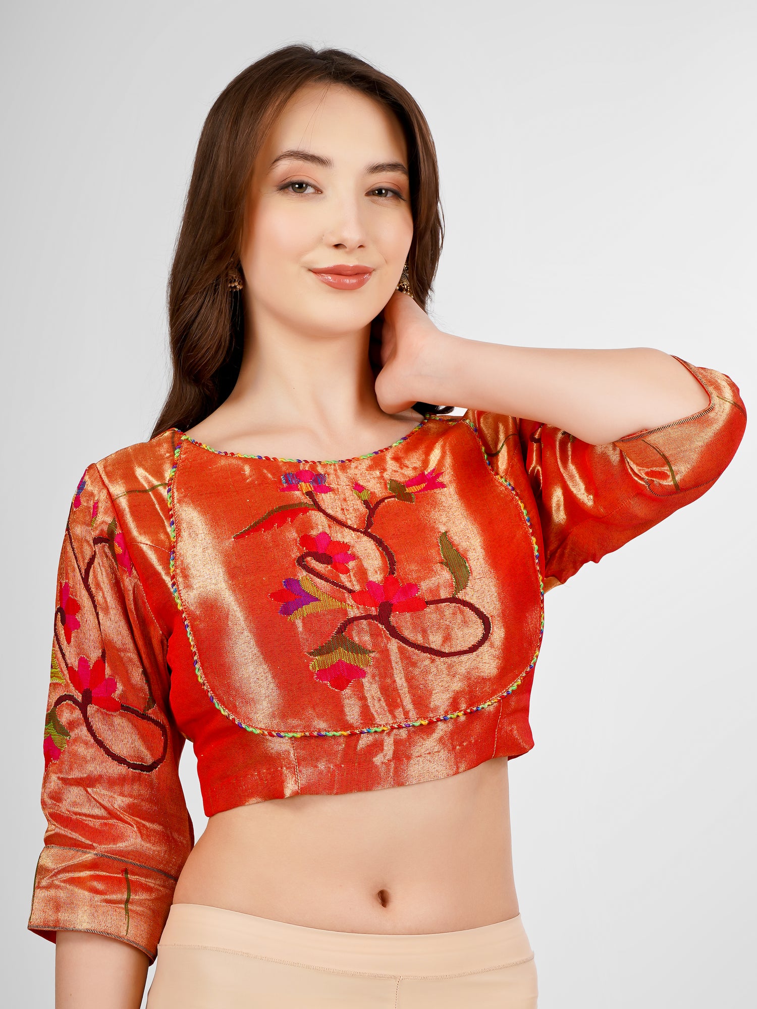 Handwoven Paithani Stitched Blouse