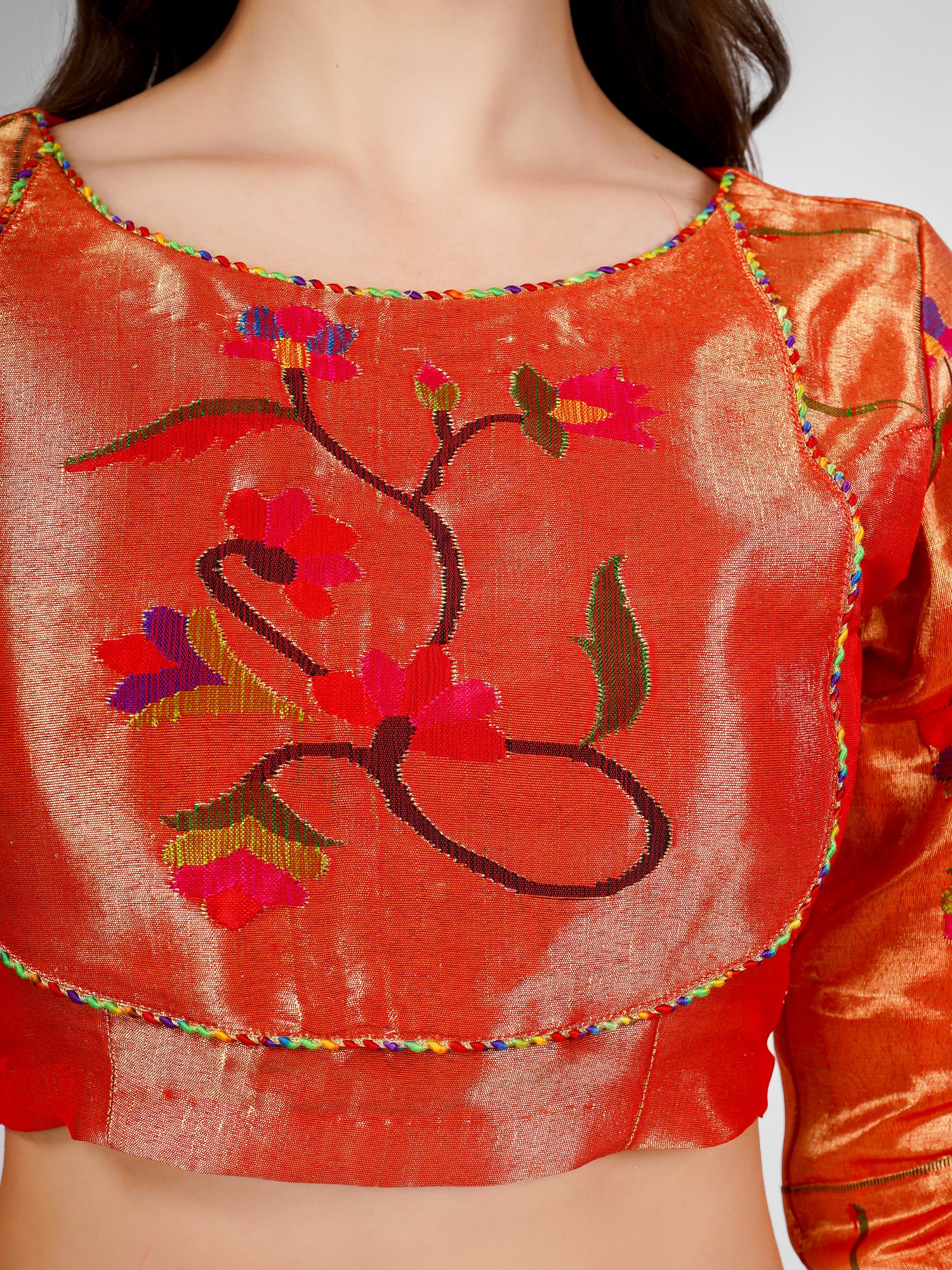 Handwoven Paithani Stitched Blouse