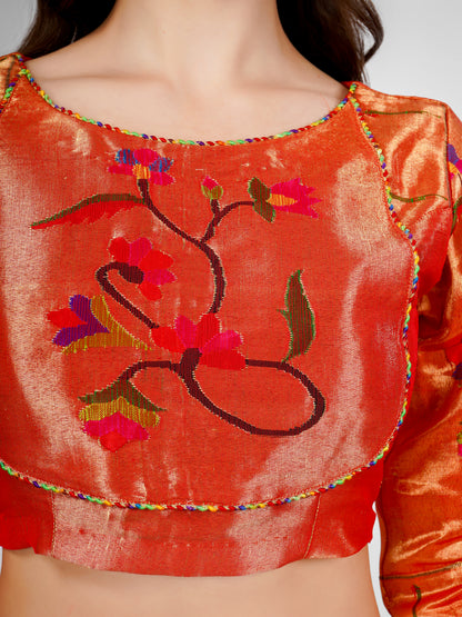 Handwoven Paithani Stitched Blouse