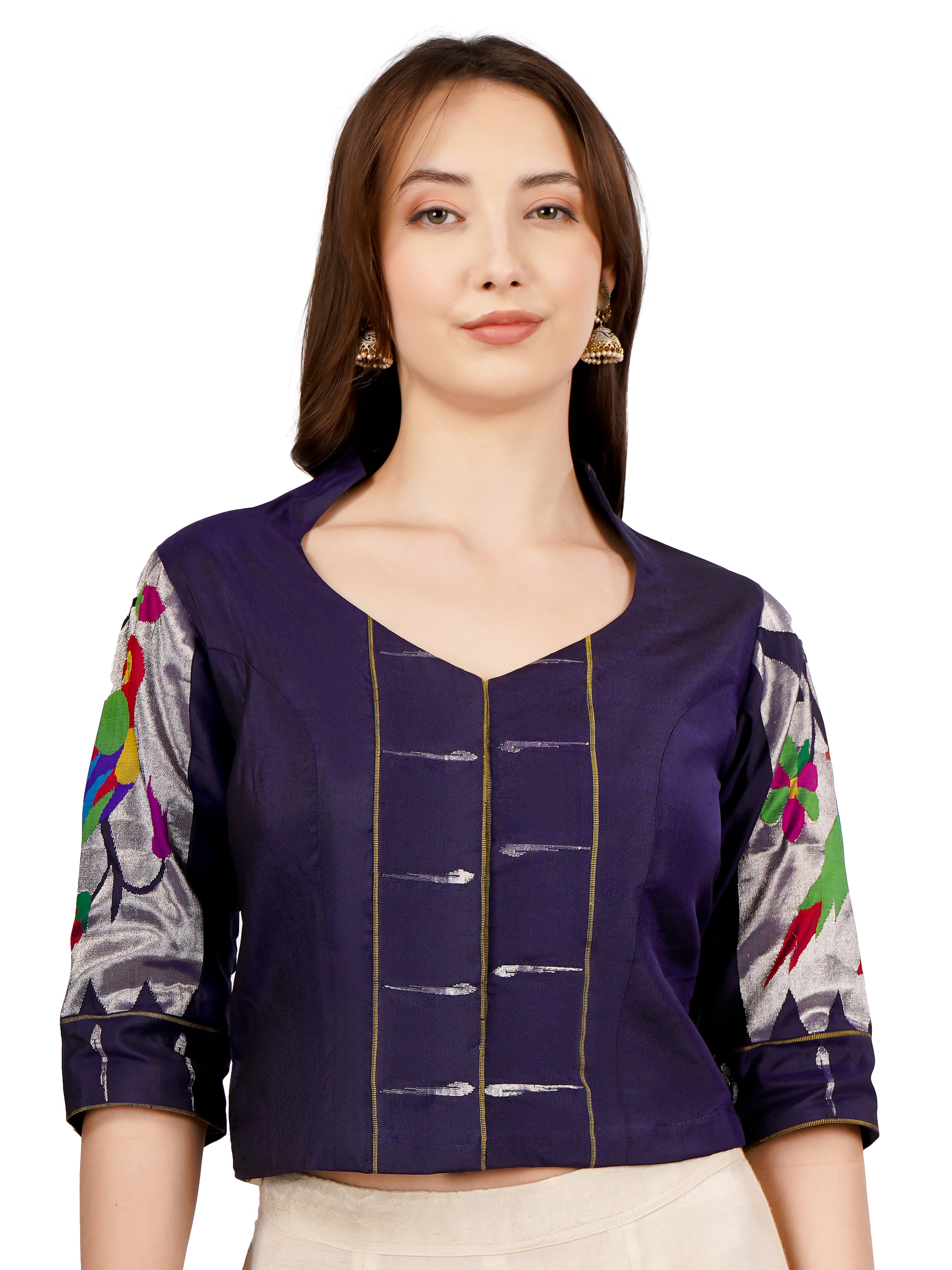 Handwoven Paithani Stitched Blouse