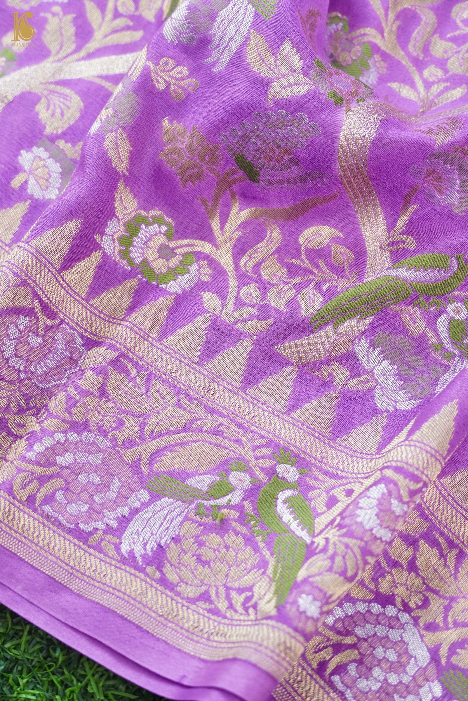 Banarasi Georgette Meenakari Birds Dupatta