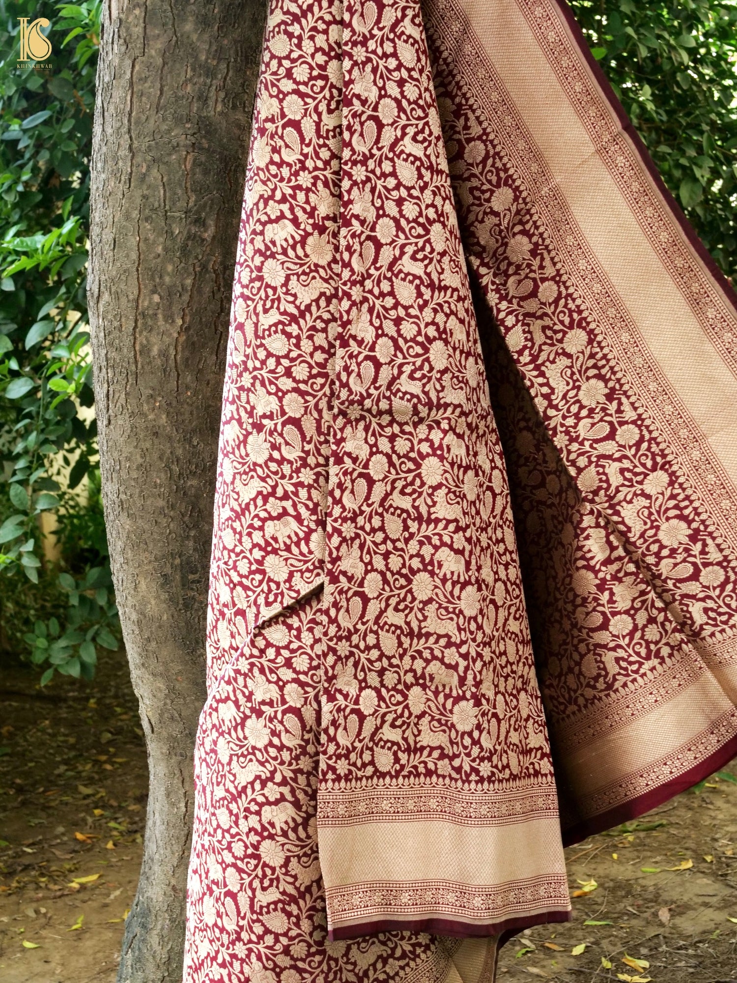 Handloom Banarasi Katan Silk Shikargah Dupatta