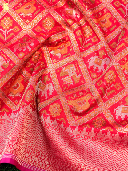 Handloom Banarasi Katan Silk Shikargah Dupatta