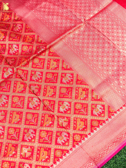 Handloom Banarasi Katan Silk Shikargah Dupatta