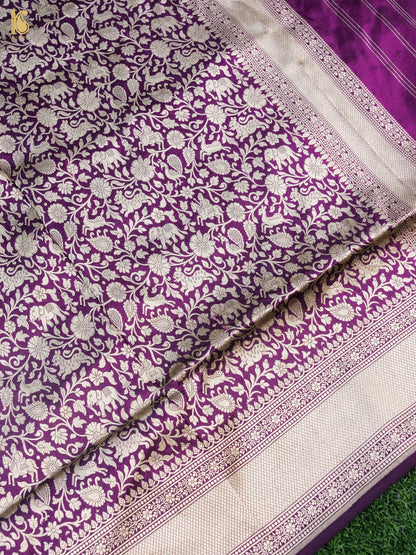 Handloom Banarasi Katan Silk Shikargah Dupatta