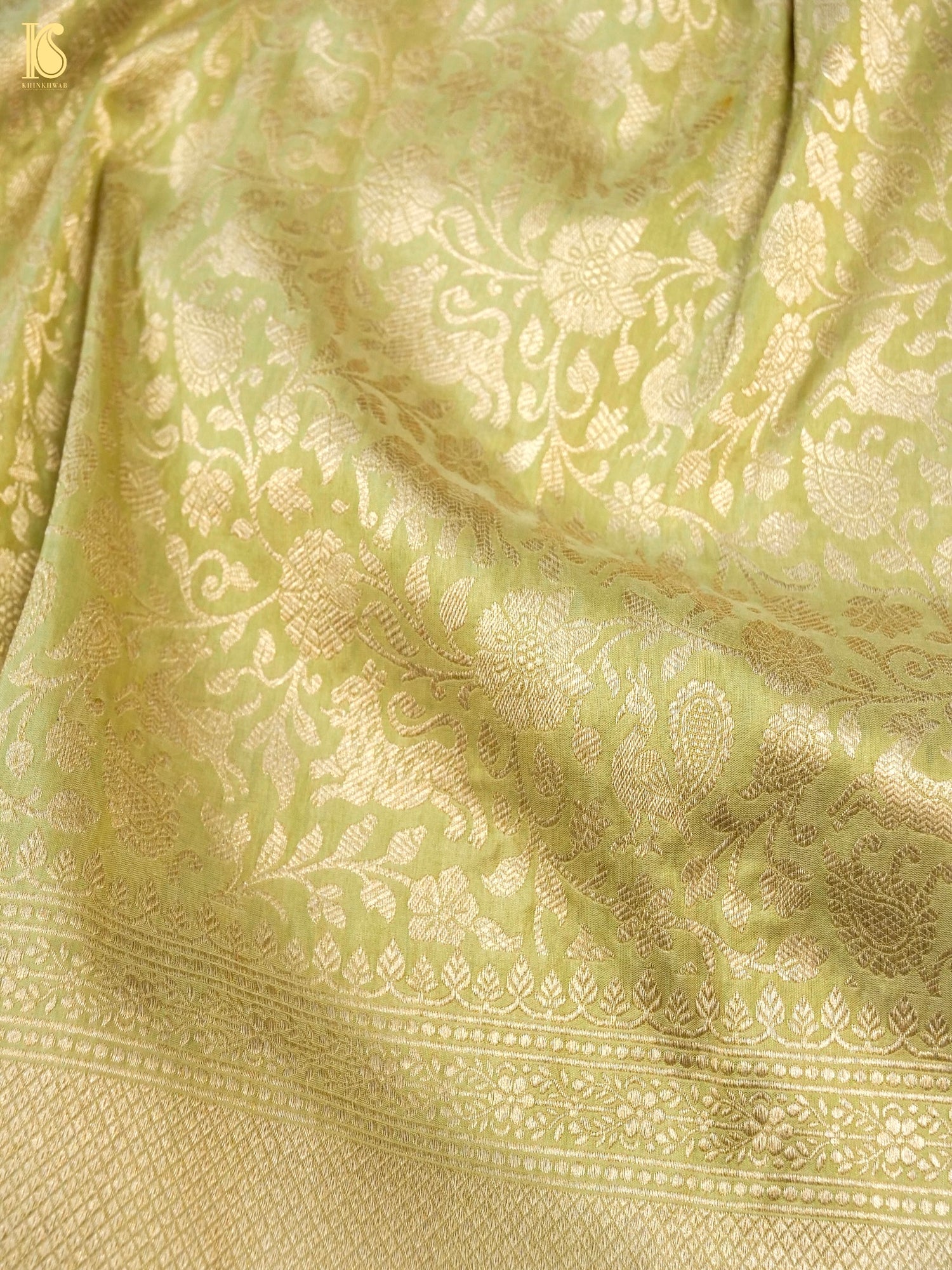 Handloom Banarasi Katan Silk Shikargah Dupatta