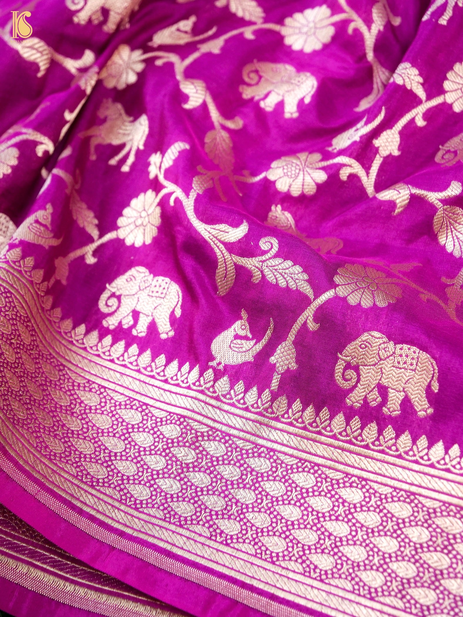 Handloom Banarasi Katan Silk Shikargah Dupatta