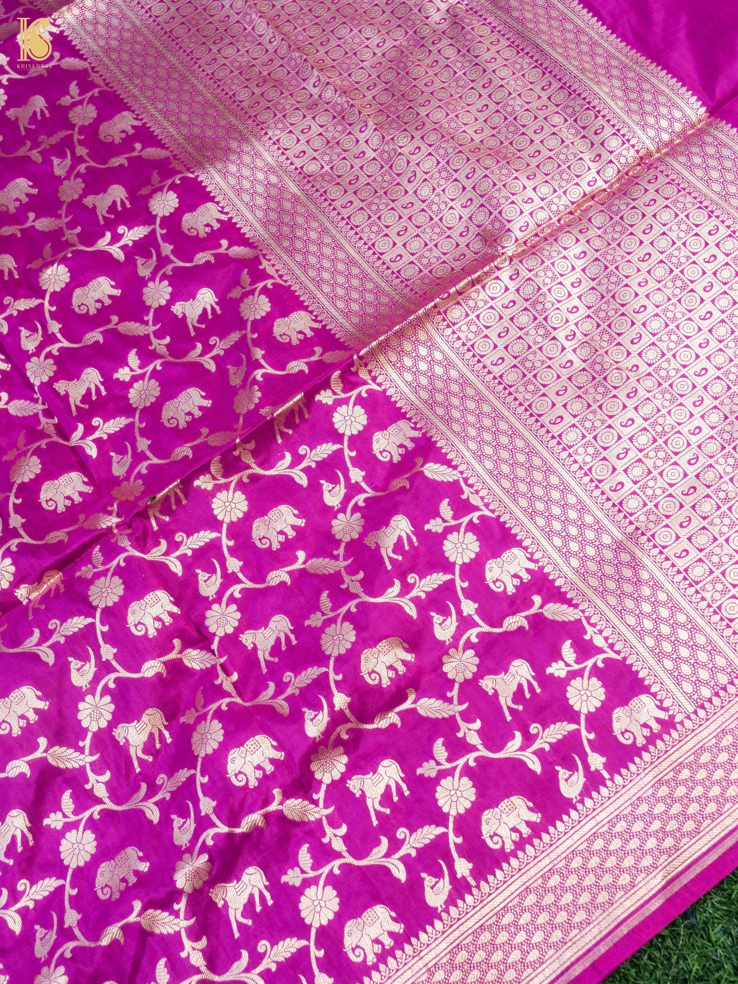 Handloom Banarasi Katan Silk Shikargah Dupatta