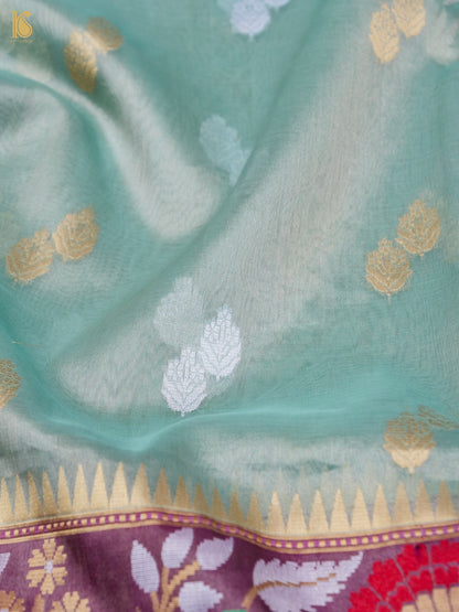 Pure Banarasi Kora by Tissue Saree