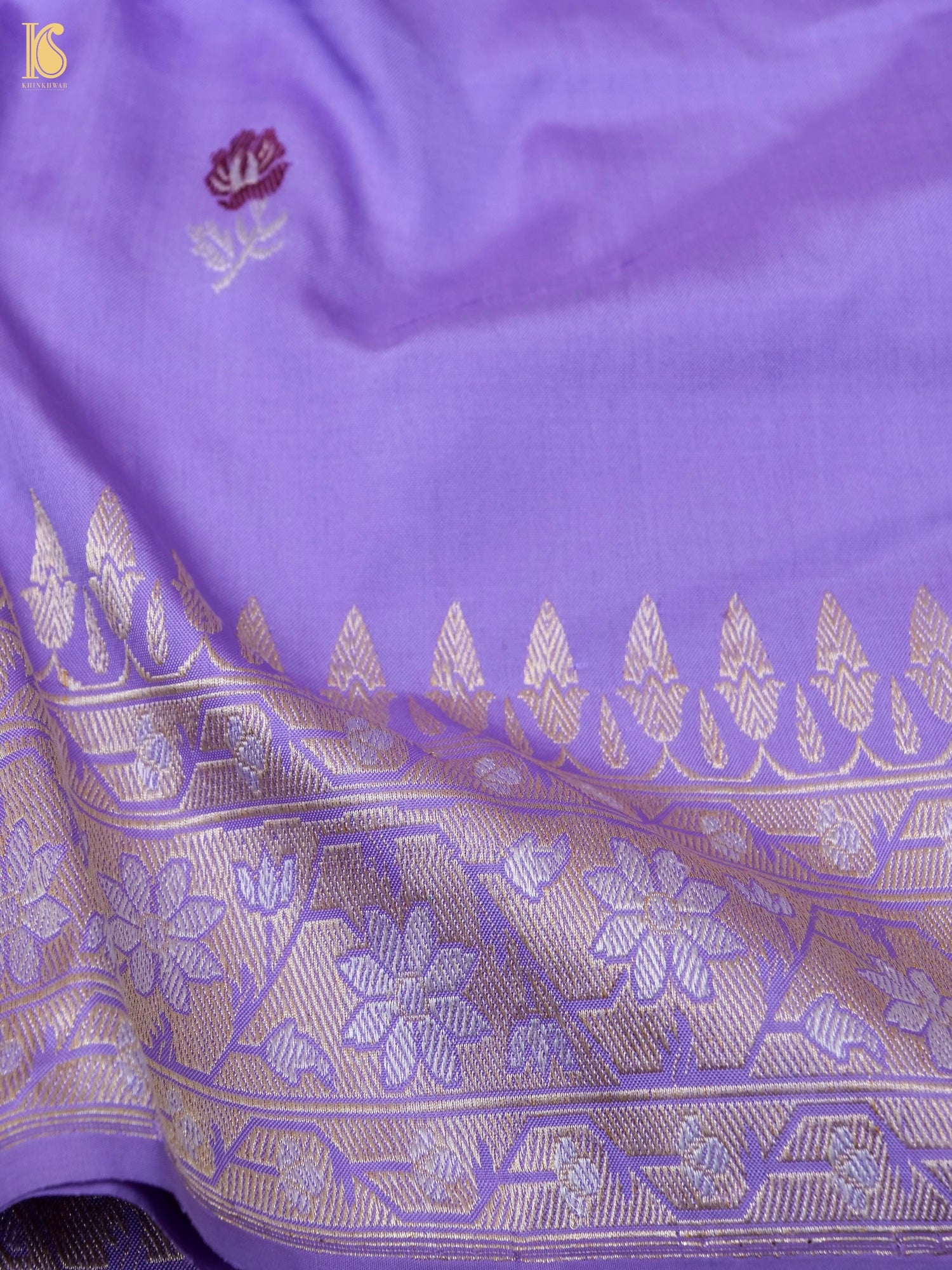 Handloom Banarasi Katan Silk Kadwa Ektara Kumudini Saree