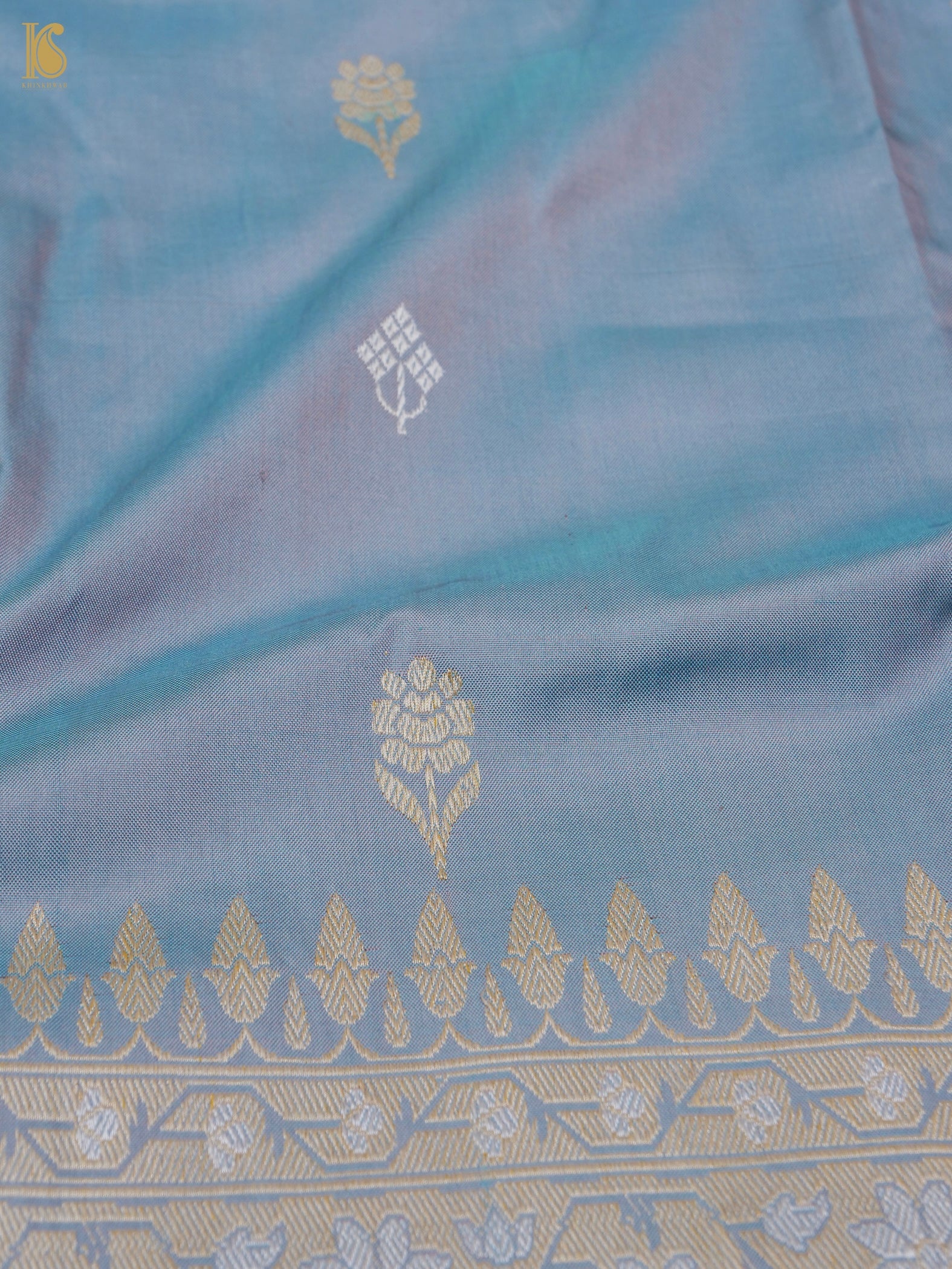 Handloom Banarasi Katan Silk Kadwa Ektara Kumudini Saree