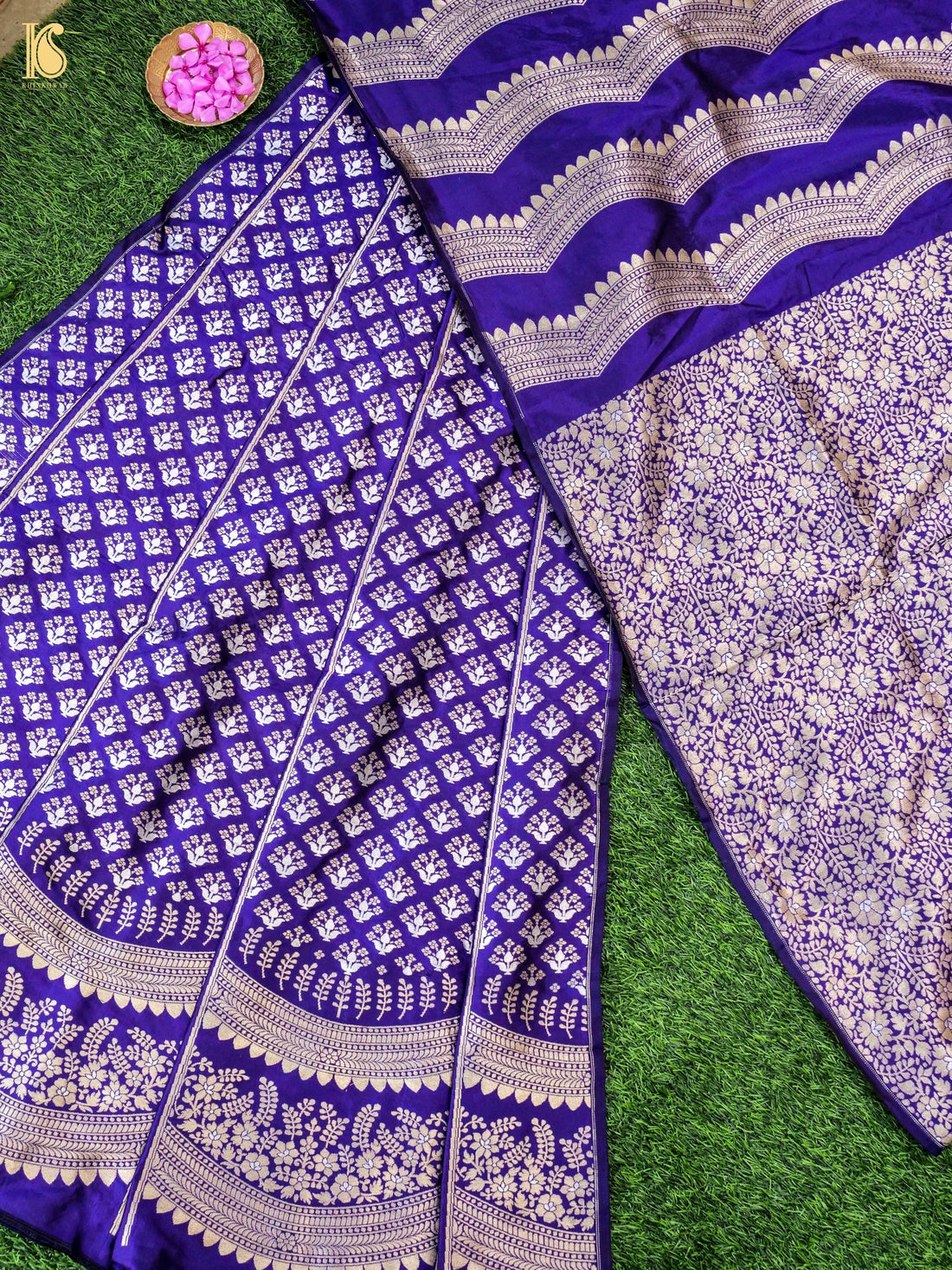 Handloom Banarasi Katan Silk Kalidar Ambrozia Lehenga