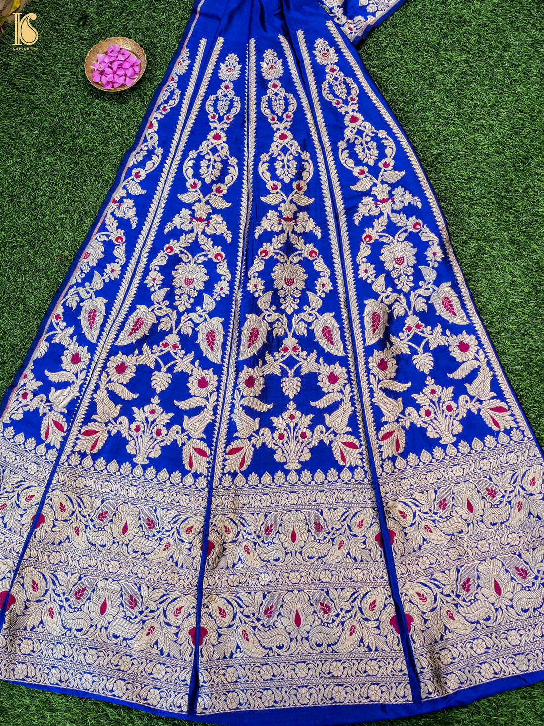 Handloom Banarasi Katan Silk Kalidar Pankhuri Lehenga