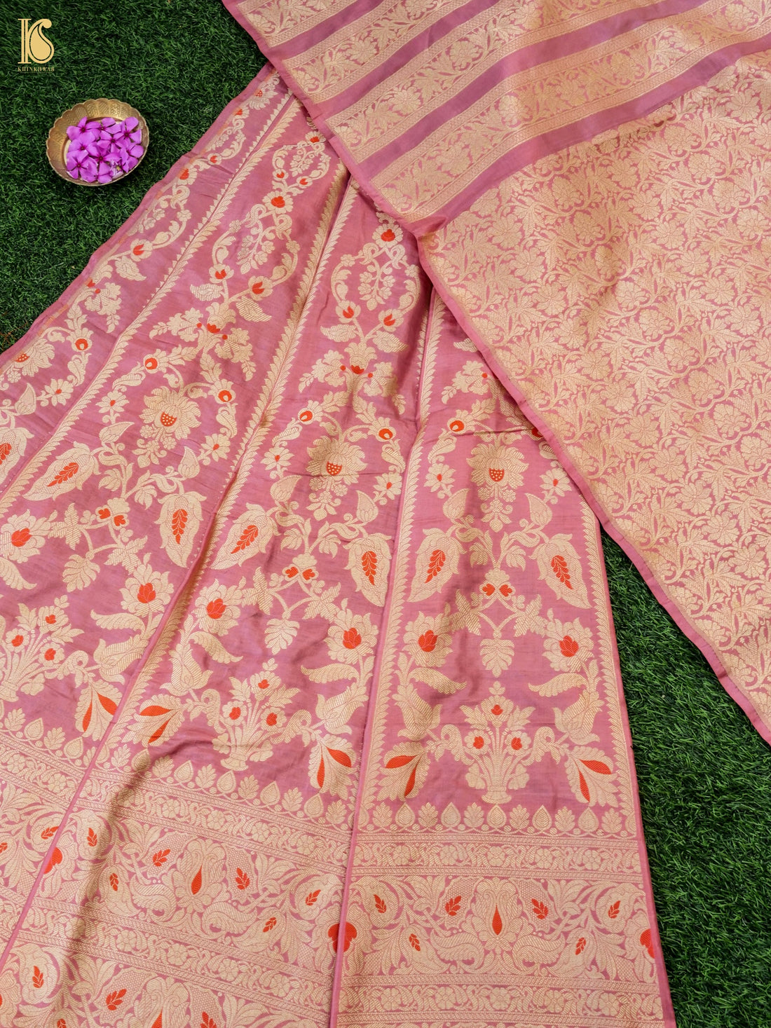 Handloom Banarasi Katan Silk Kalidar Pankhuri Lehenga