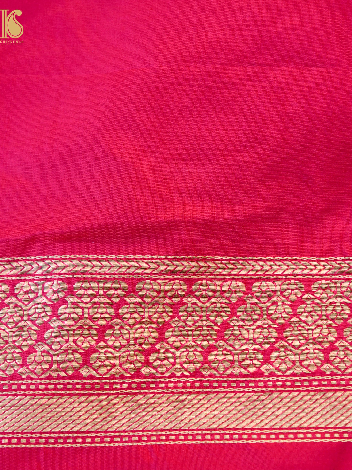 Handloom Banarasi Chauki Rangkat Red Silk Saree