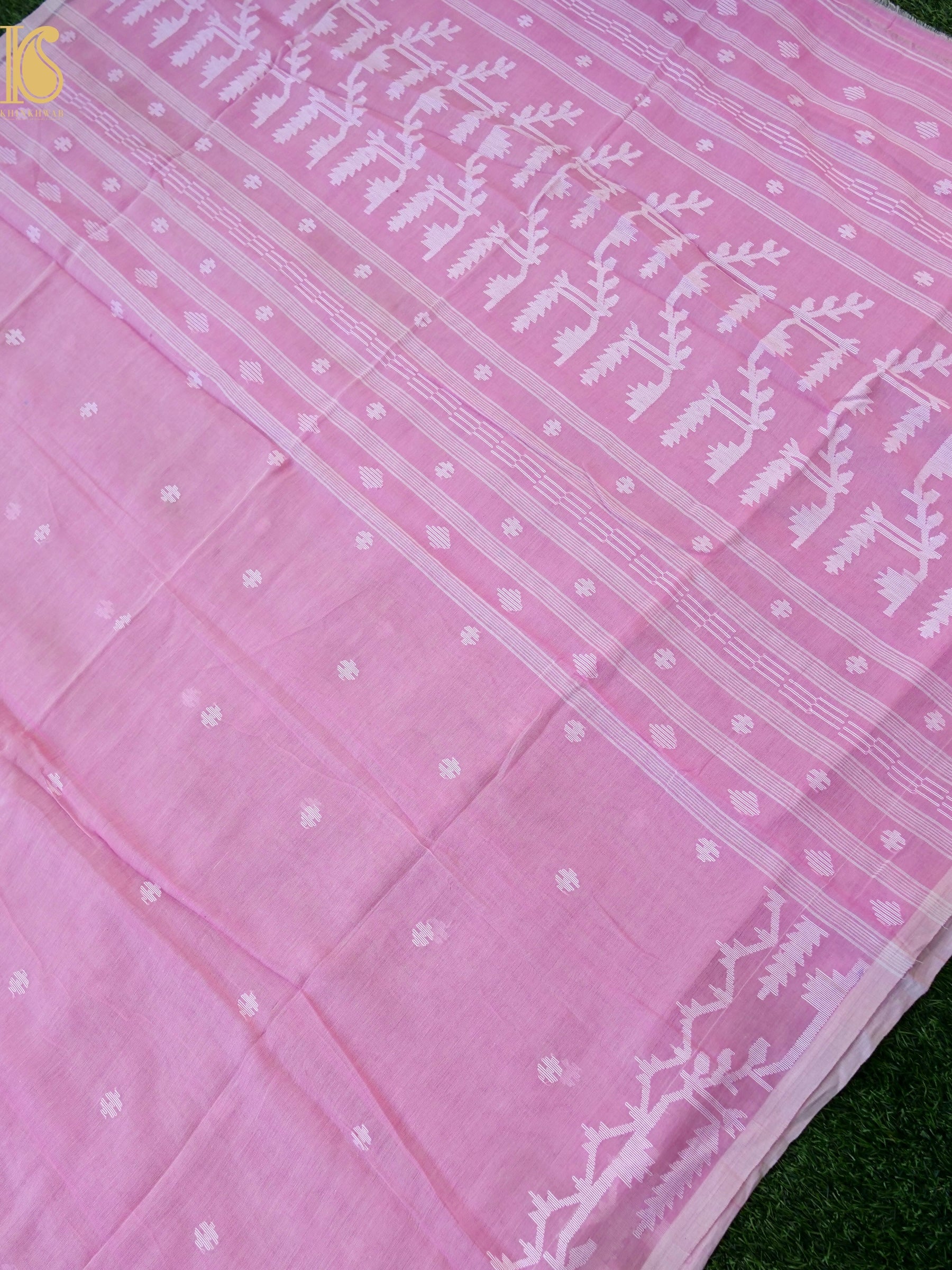 Cotton Handloom Bengal Jamdani Saree