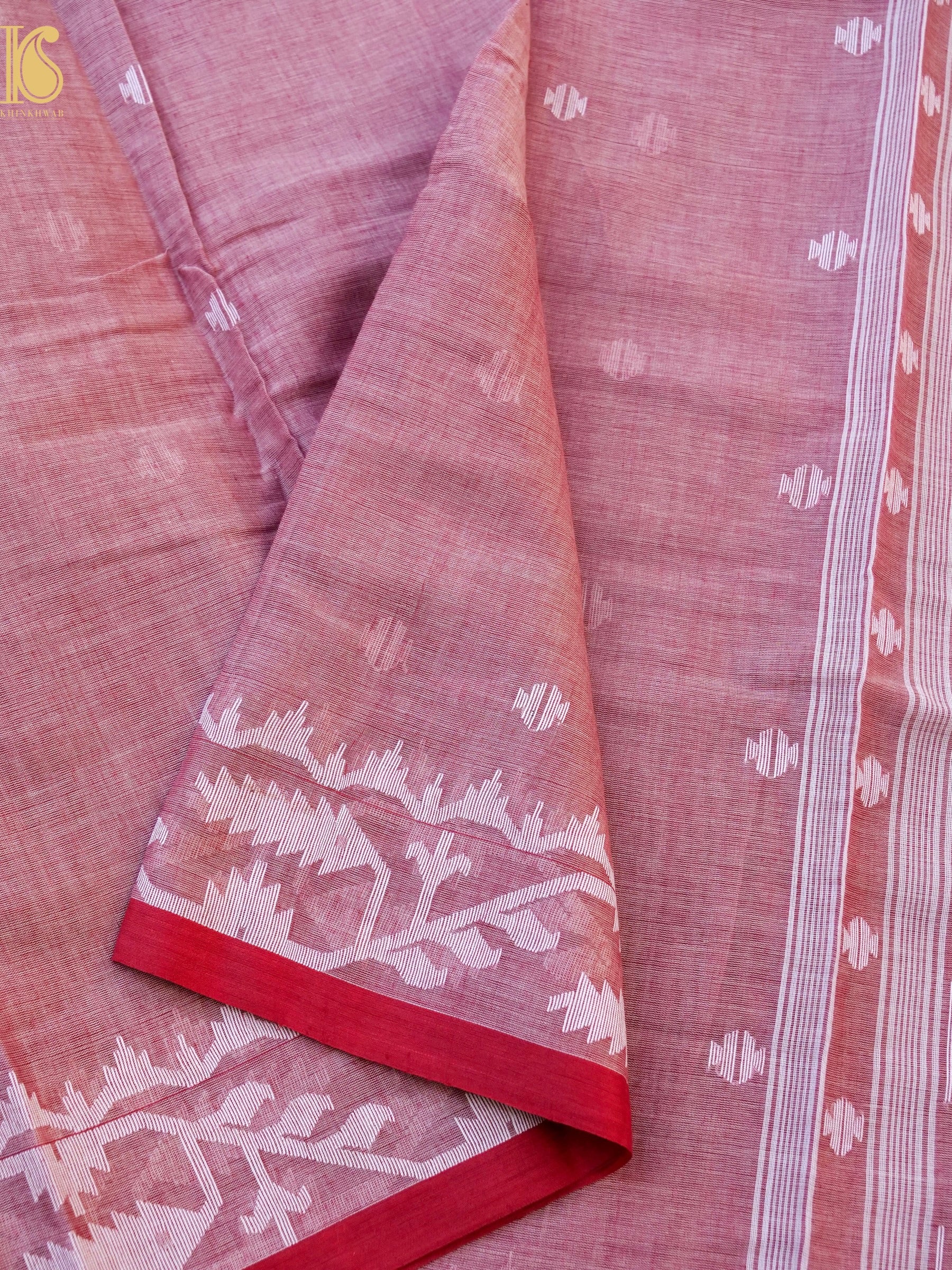 Cotton Handloom Bengal Jamdani Saree