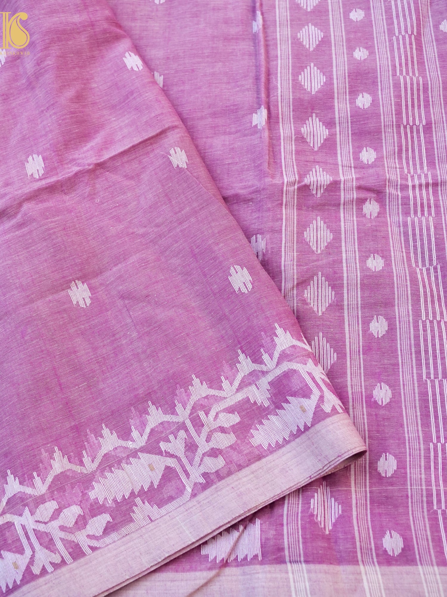 Cotton Handloom Bengal Jamdani Saree