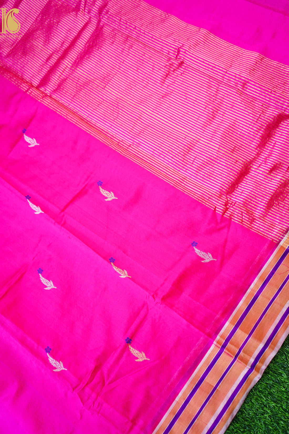 Handwoven Chanderi Eknaliya Meena Saree
