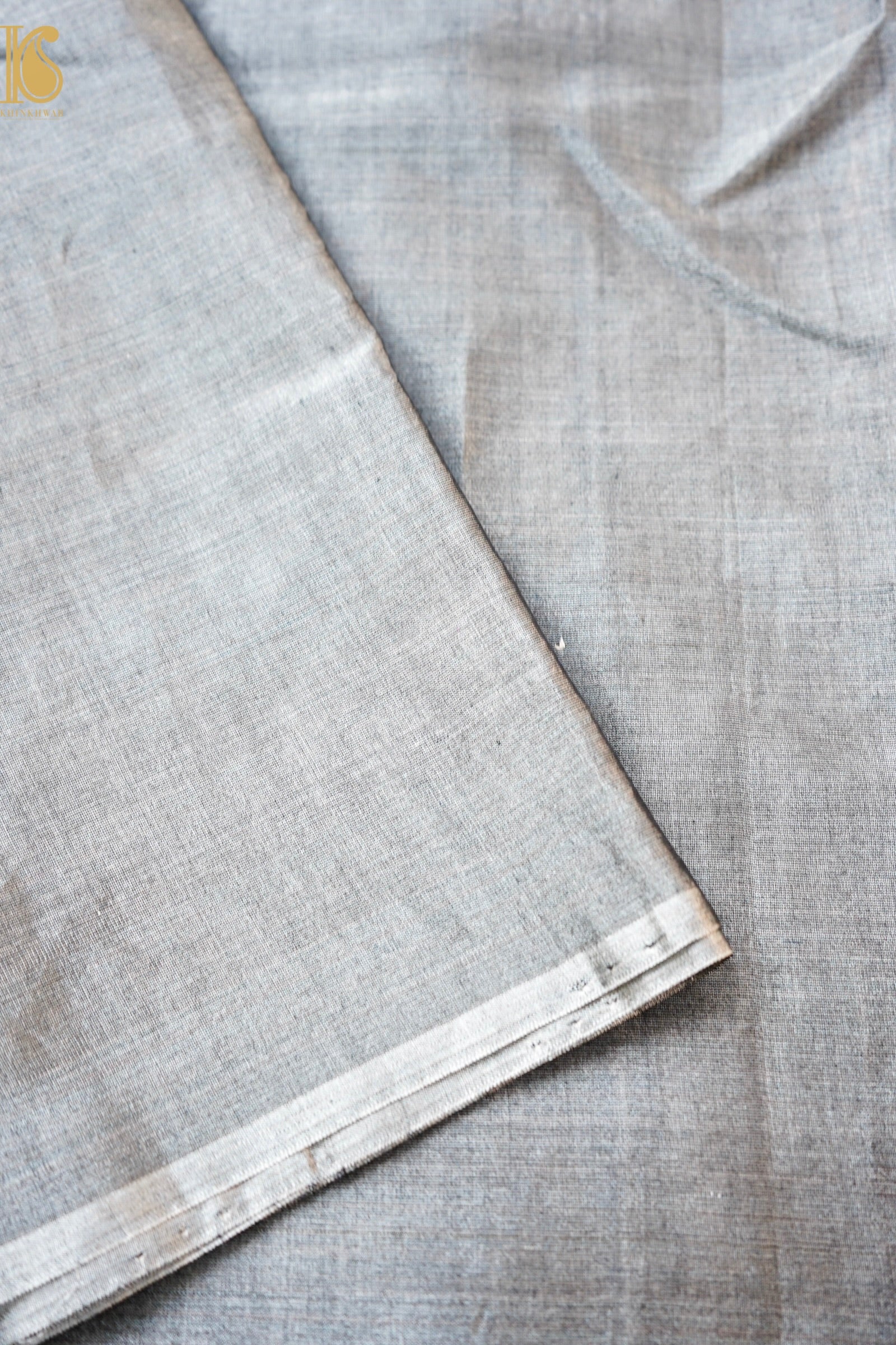 Chanderi Tissue Silk Handwoven Silver Saree