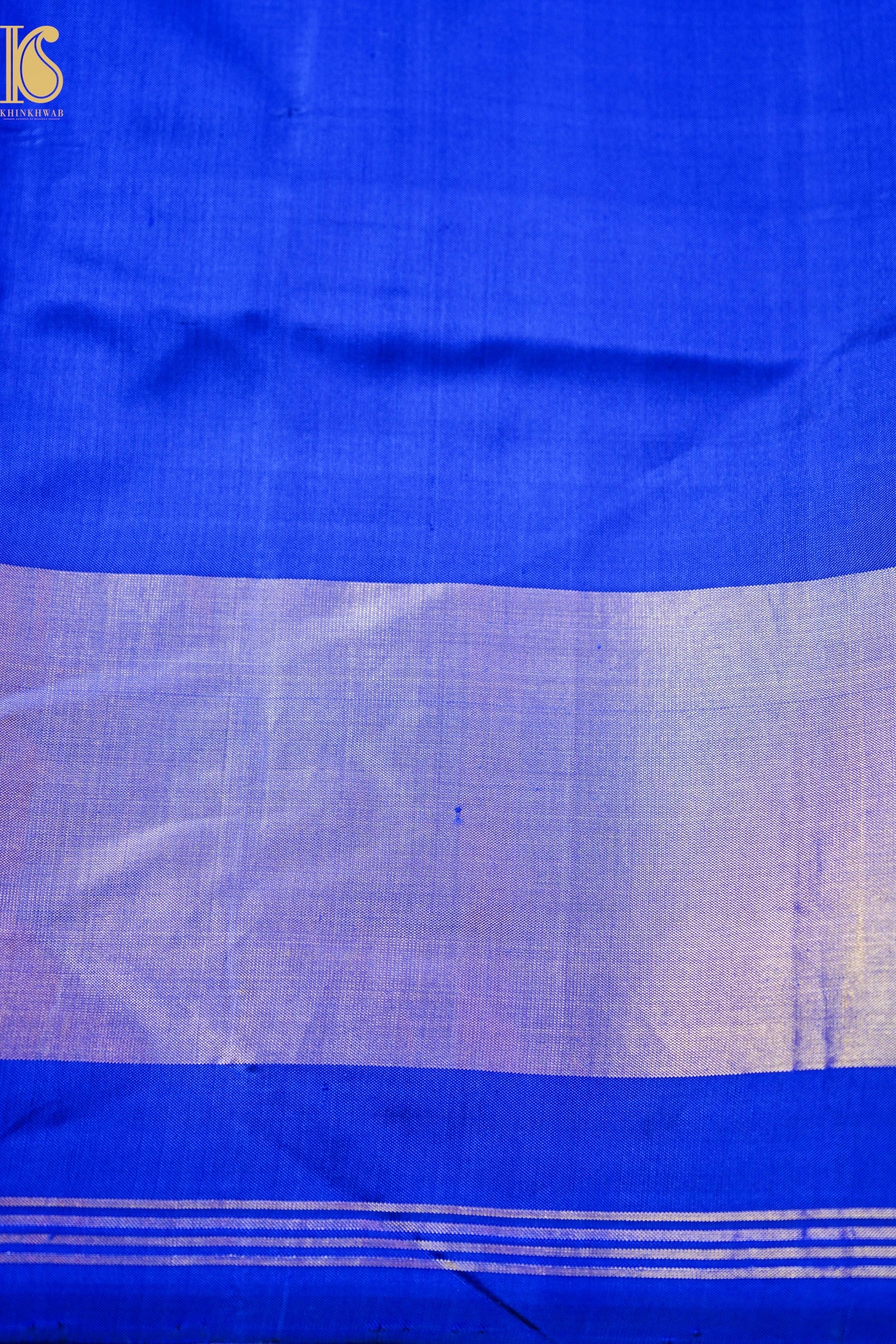 Single Ikkat Rajkot Patola Mulberry Silk Blue Saree