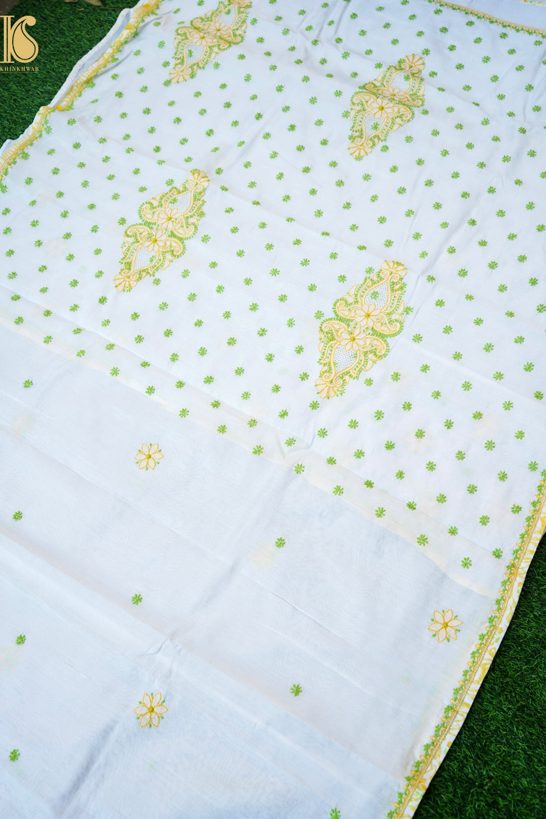 Chikankari Pure Chanderi Saree