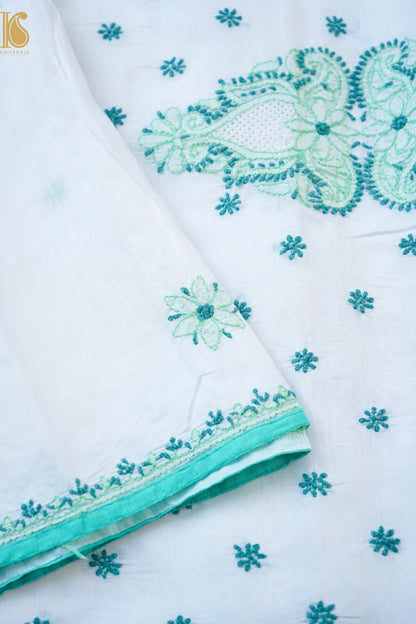 Chikankari Pure Chanderi Saree