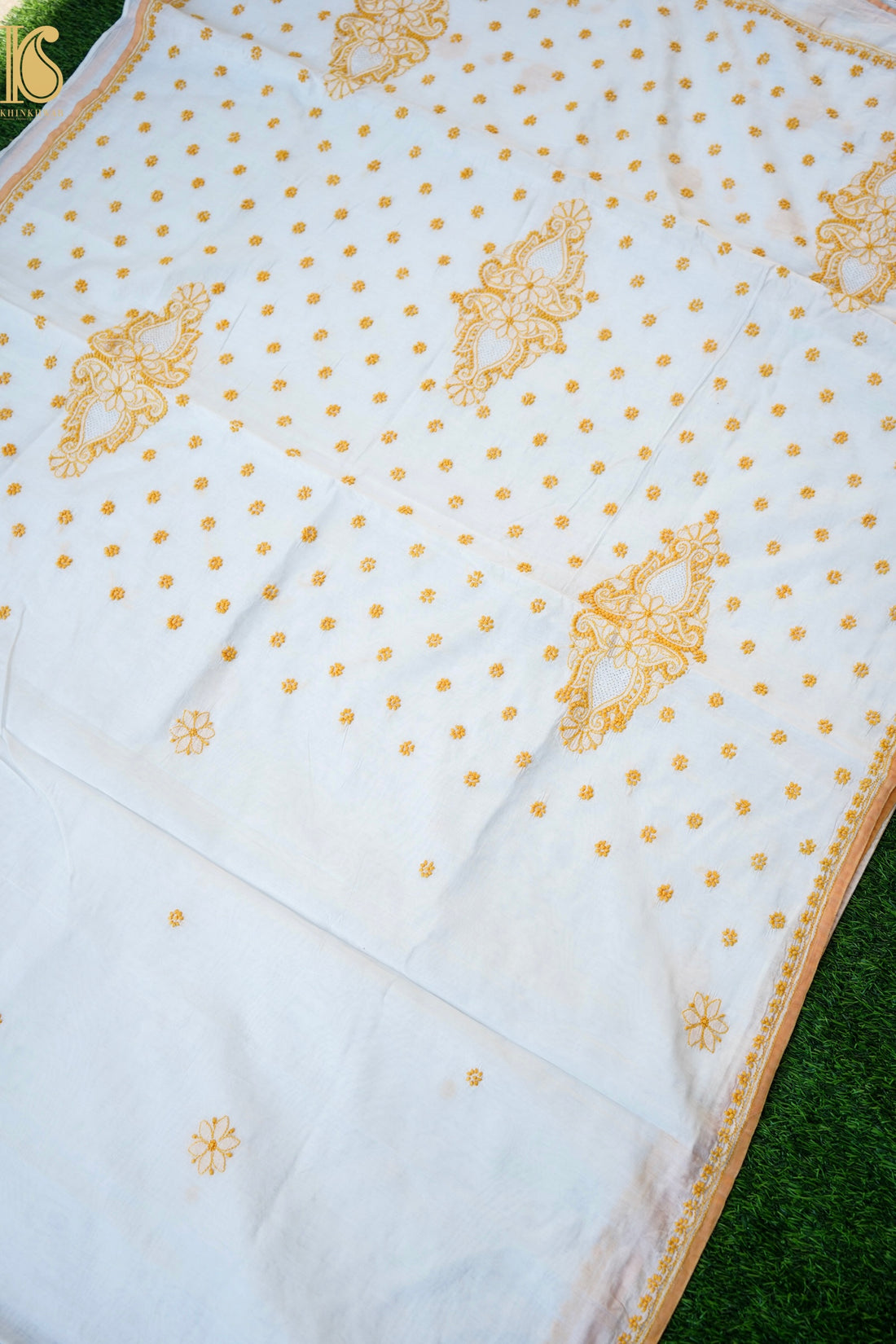 Chikankari Pure Chanderi Saree