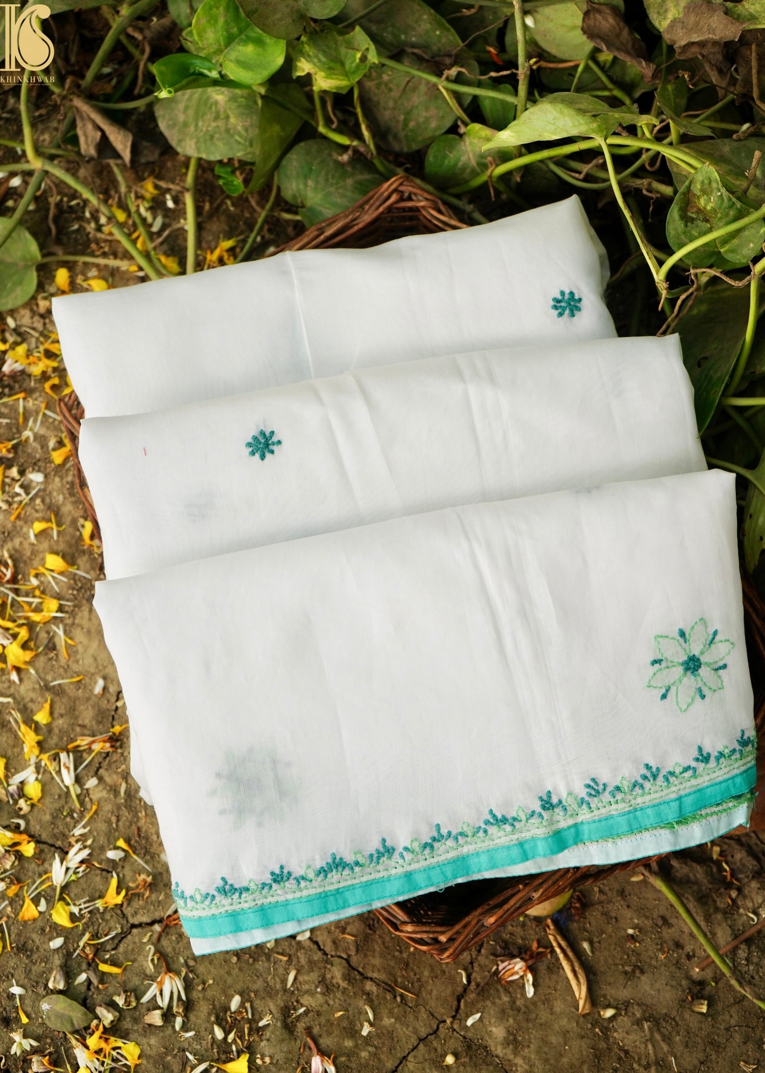 Chikankari Pure Chanderi Saree