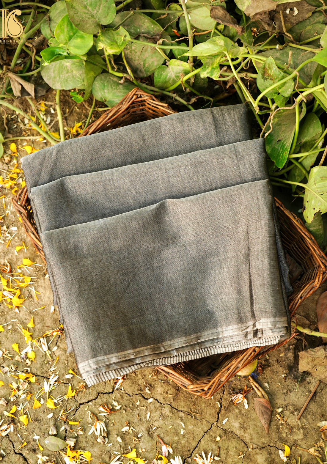 Chanderi Tissue Silk Handwoven Silver Saree