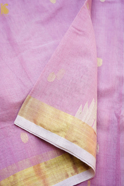 Handloom Dhakai Jamdani Jute Silk Pink Saree