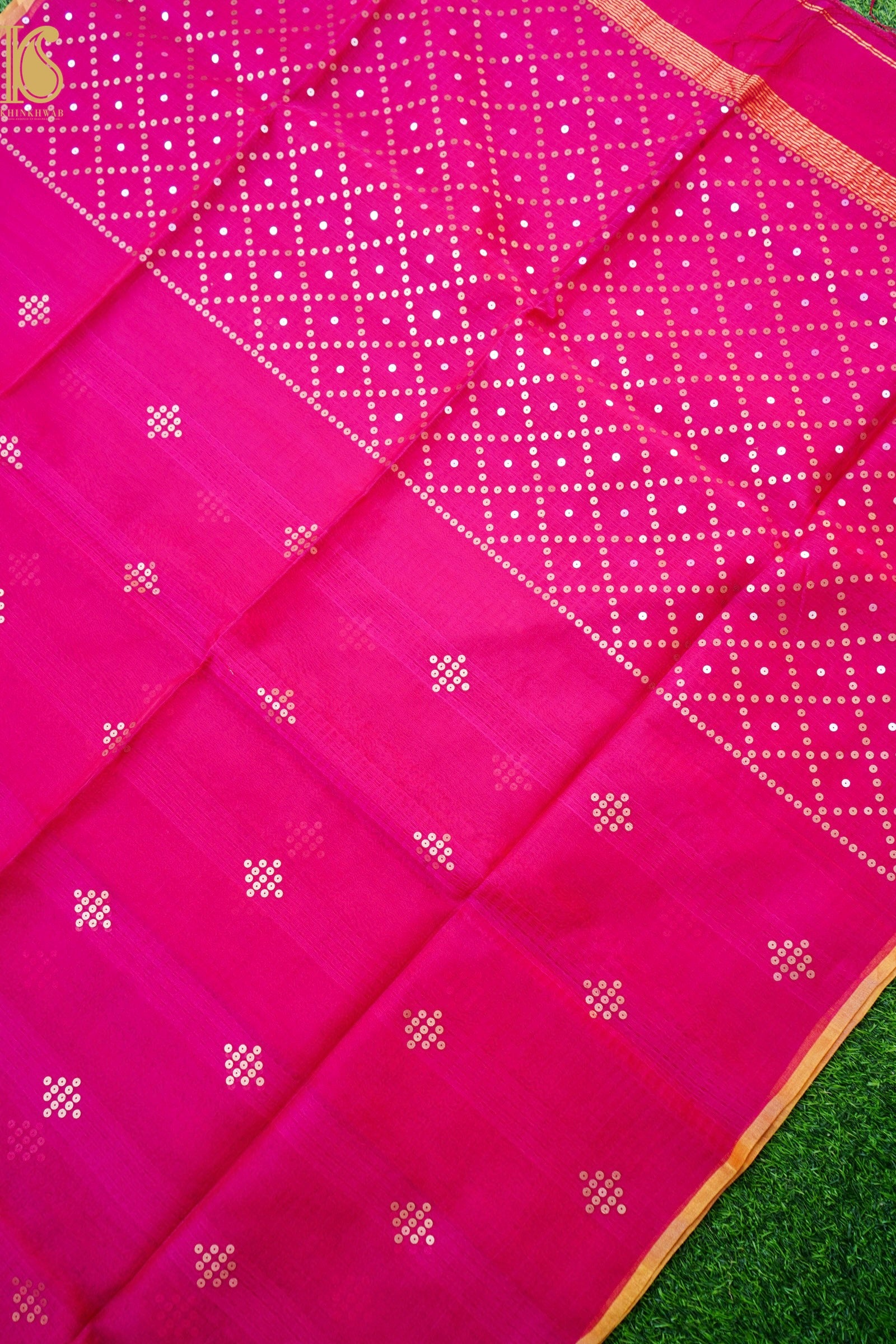 Handloom Dhakai Jamdani Bailou Pink Saree