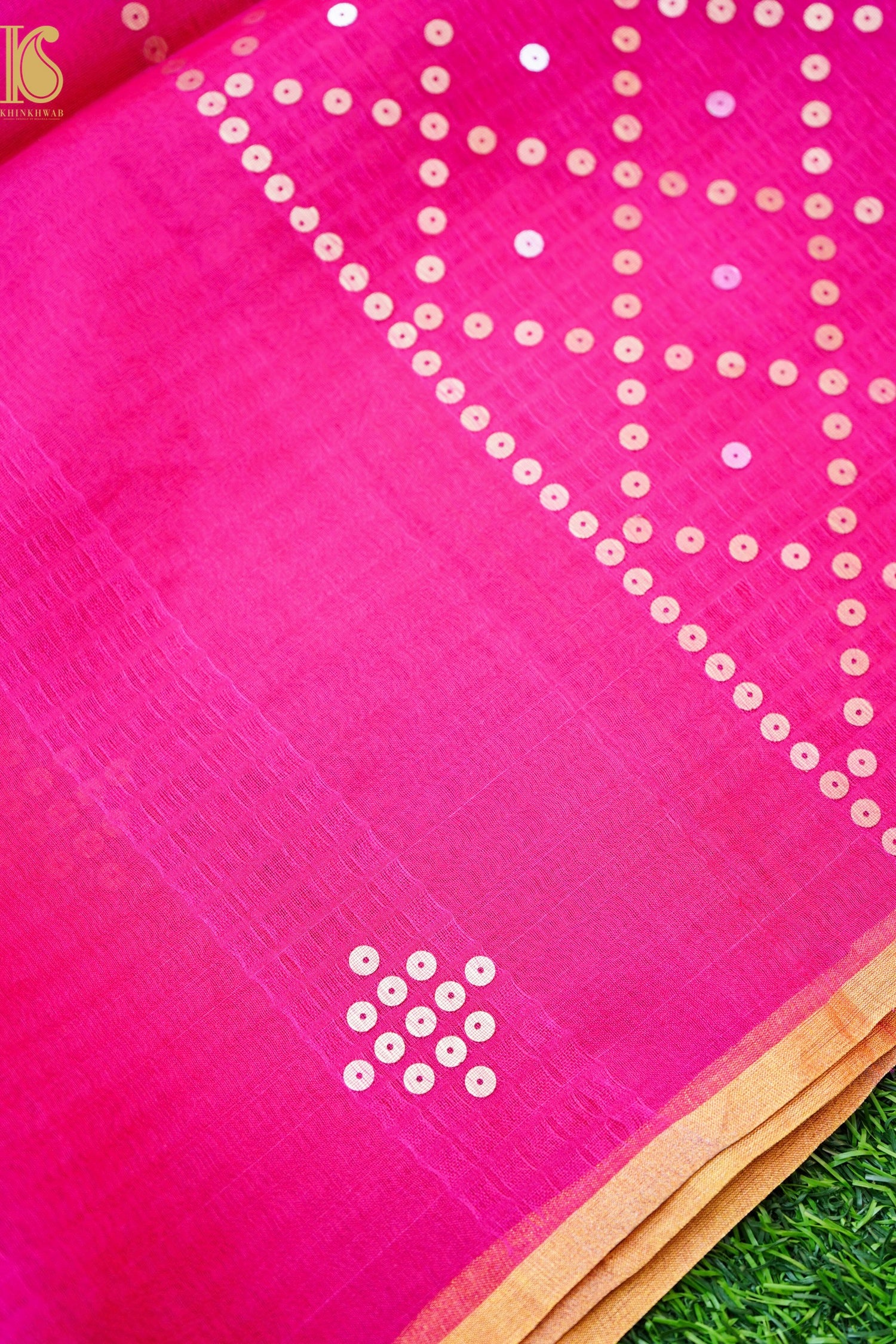 Handloom Dhakai Jamdani Bailou Pink Saree