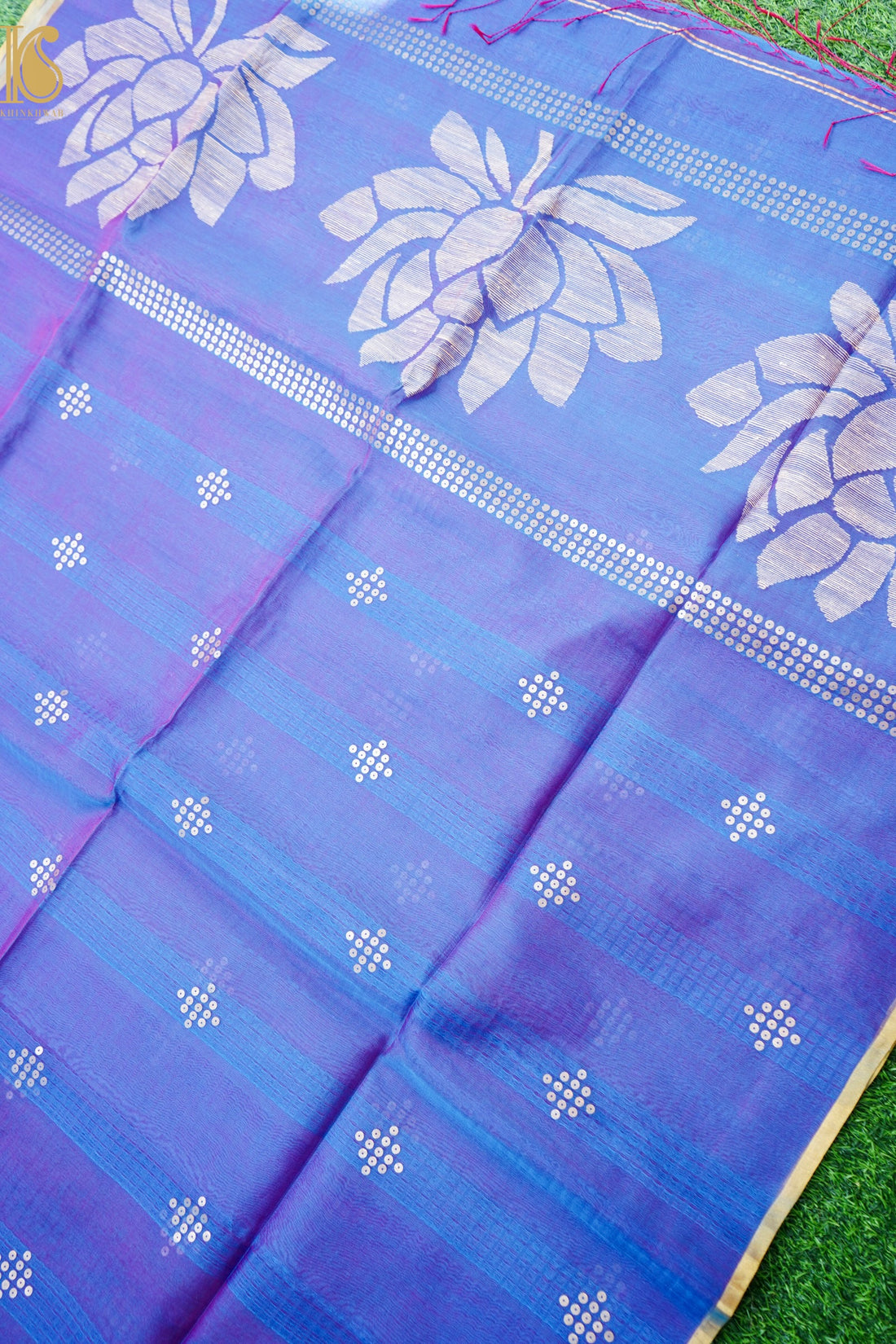 Handloom Dhakai Jamdani Bailou Purple Saree