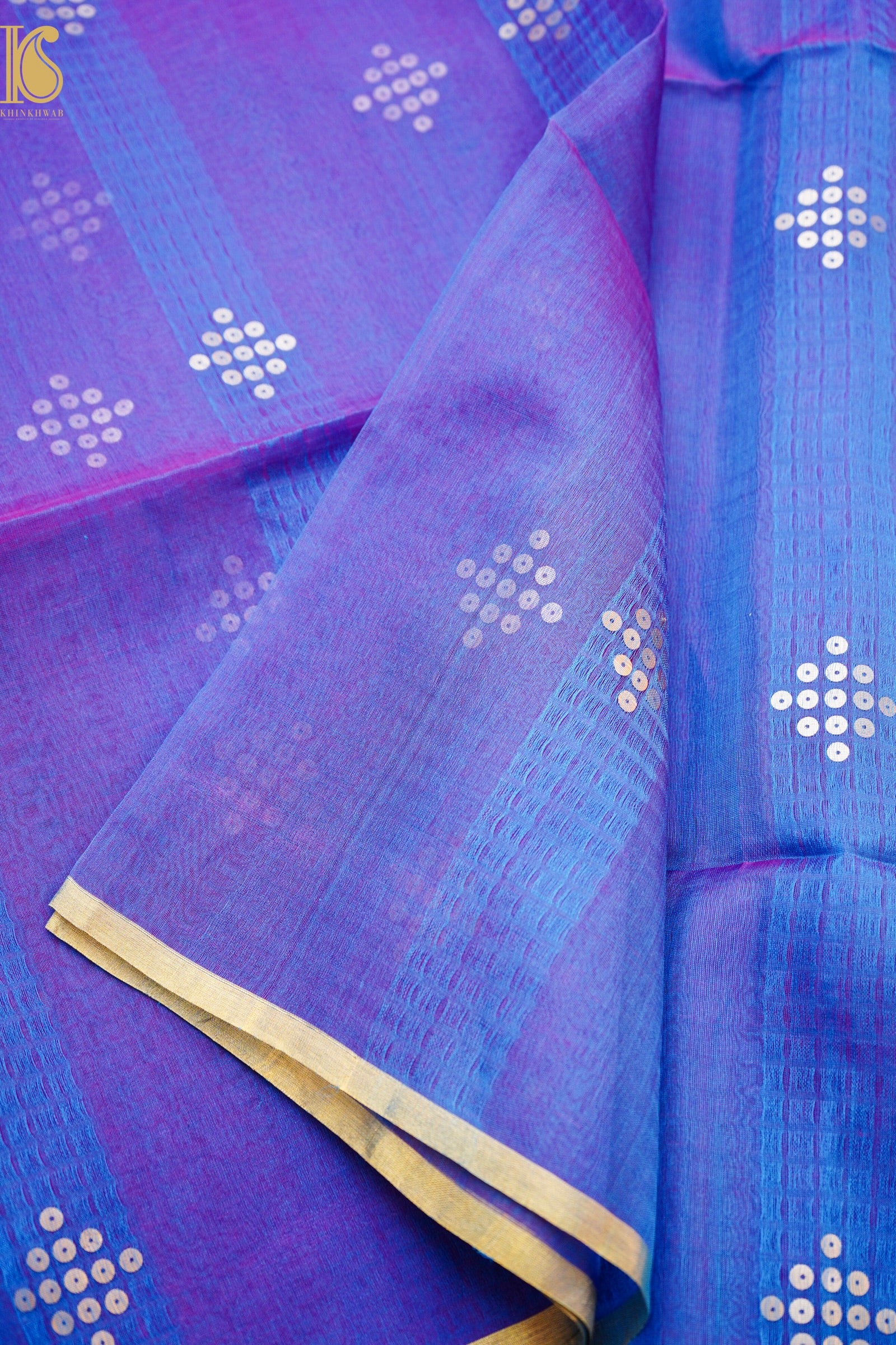 Handloom Dhakai Jamdani Bailou Purple Saree