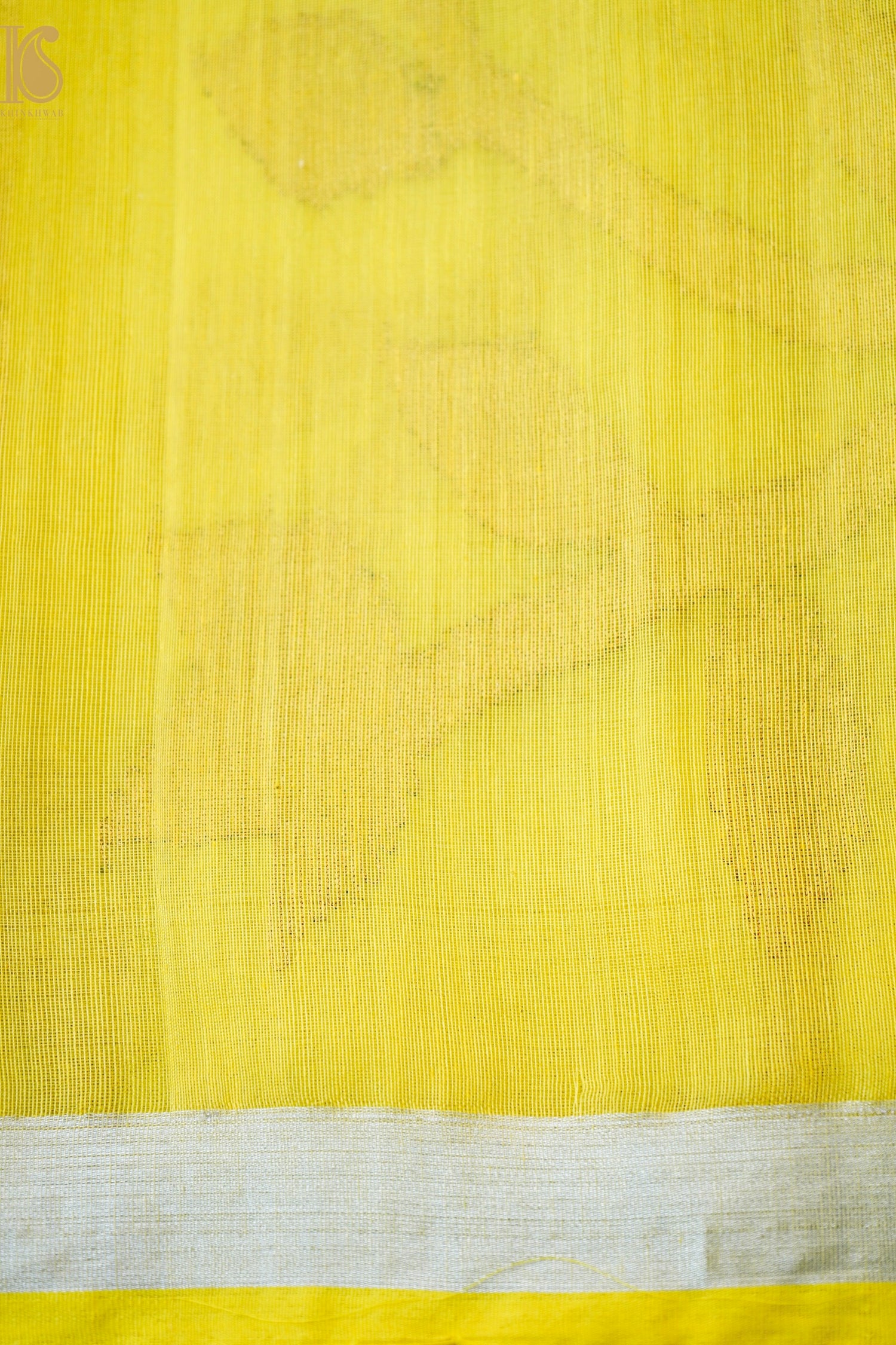 Handloom Dhakai Jamdani Lemon Saree with Sequence