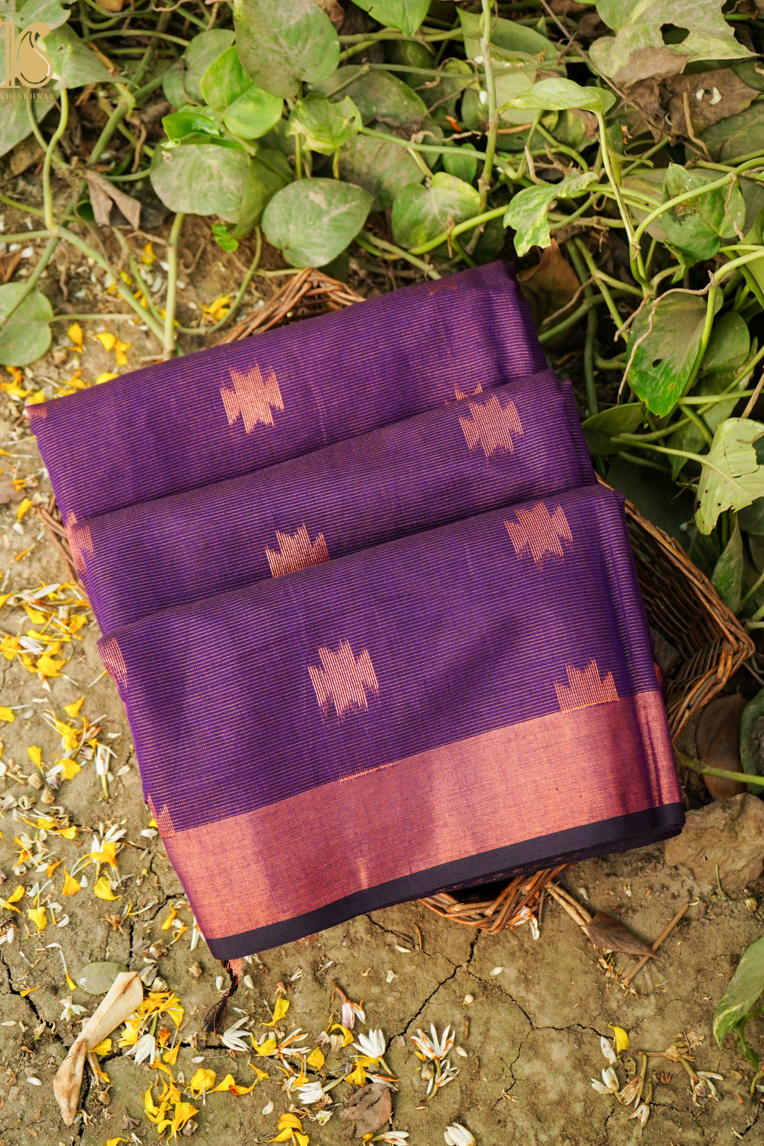 Handloom Dhakai Jamdani with Muga Green Saree