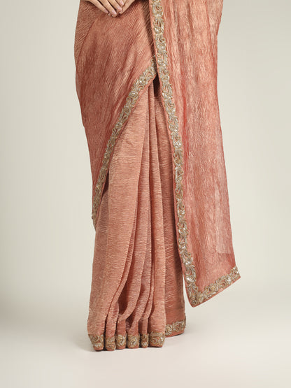 Banarasi Crush Tissue Silk Saree with Border