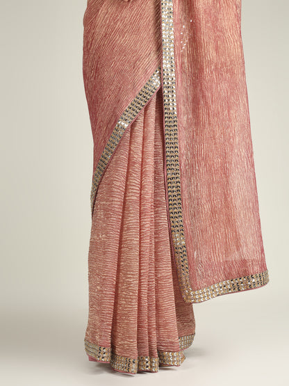 Banarasi Crush Tissue Silk Saree with Border