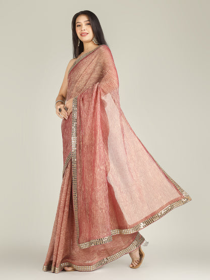 Banarasi Crush Tissue Silk Saree with Border