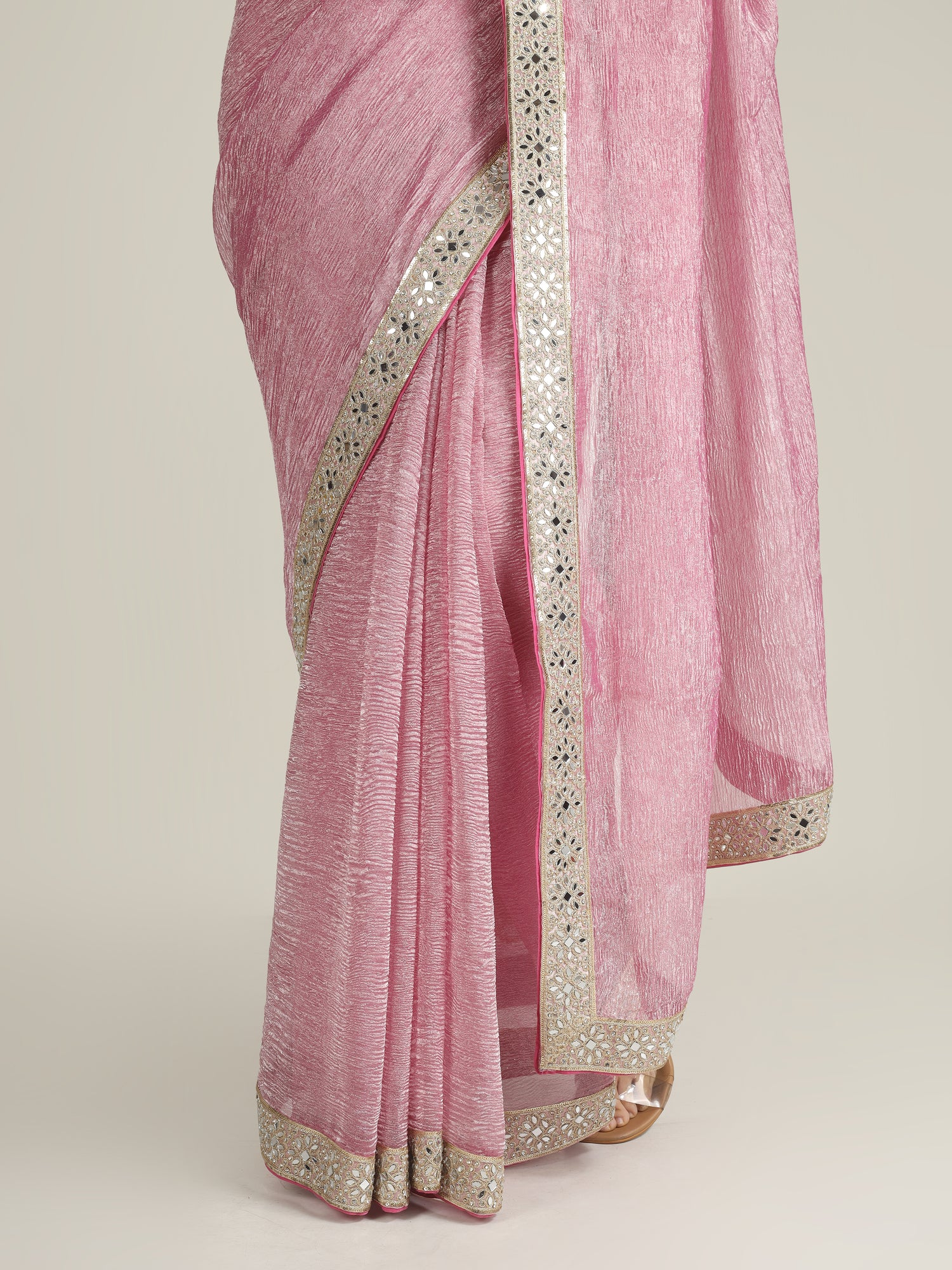 Banarasi Crush Tissue Silk Saree with Border