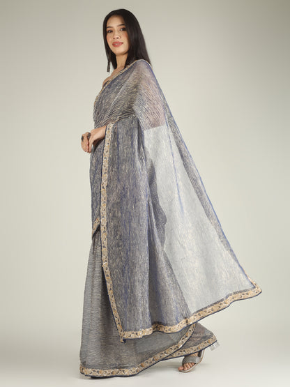 Banarasi Crush Tissue Silk Saree with Border