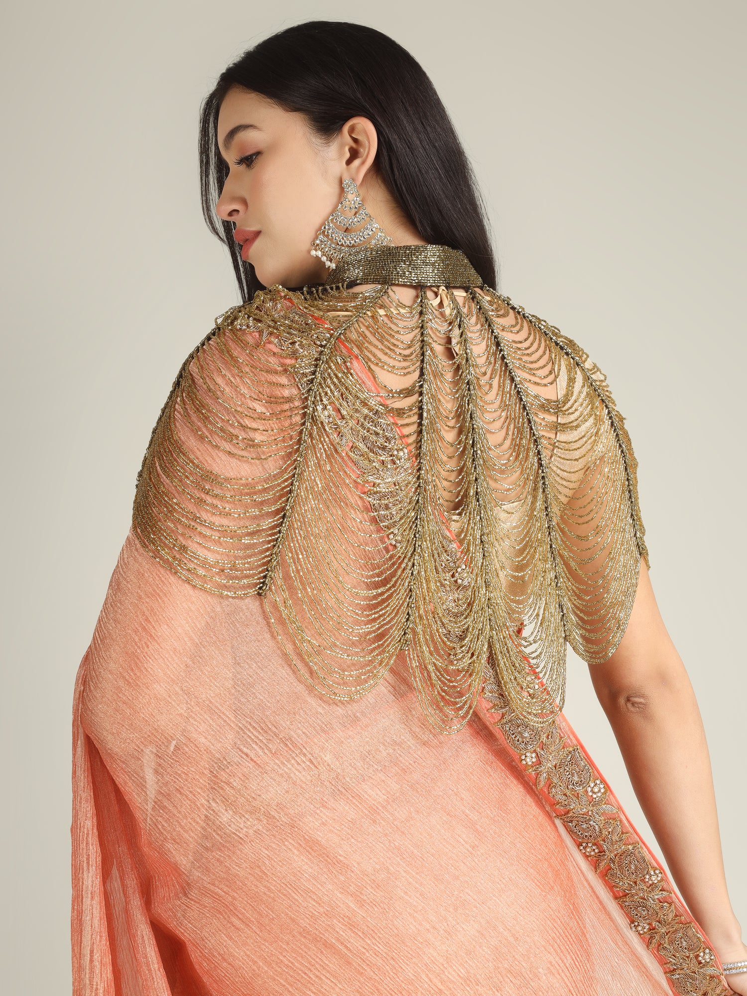 Banarasi Crush Tissue Silk Saree with Border