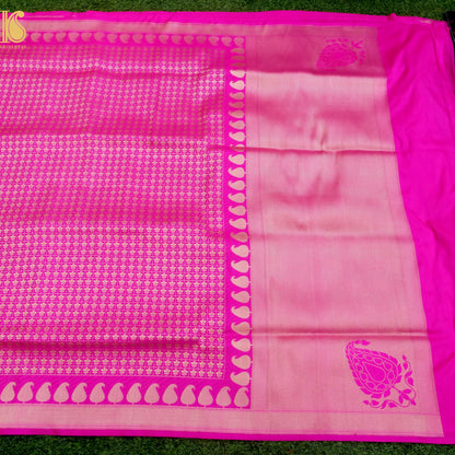 Handloom Banarasi Katan Silk Brocade Saree with Konya Pallu