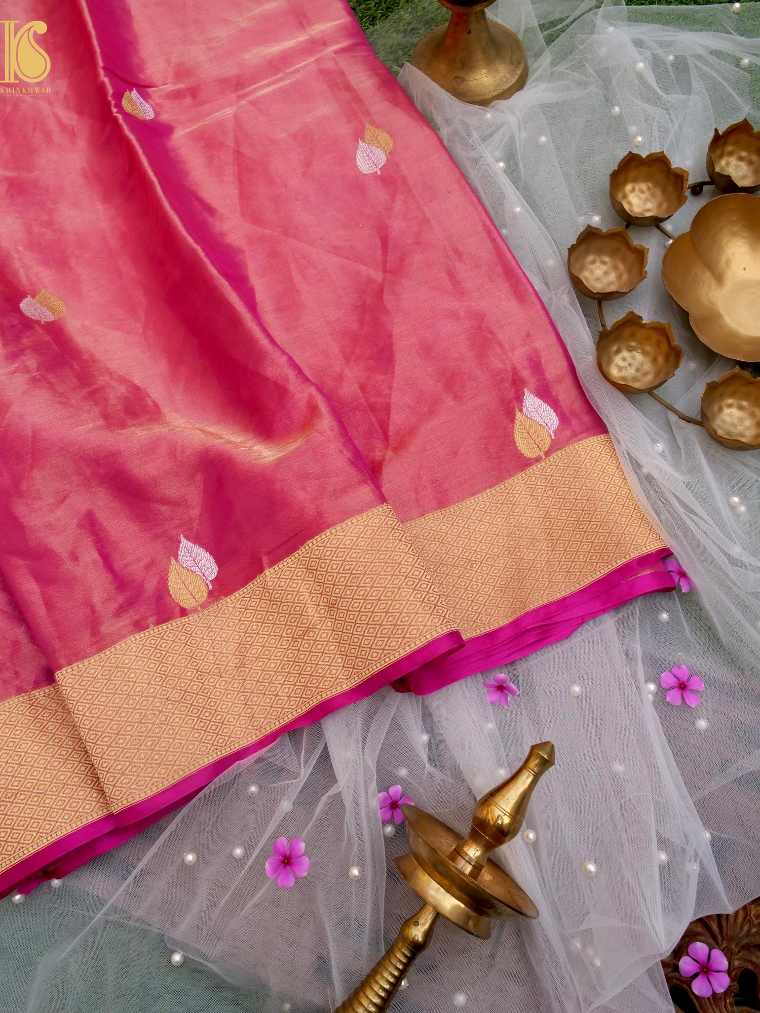 Handloom Banarasi Pure Tissue Silk Kadwa Saree