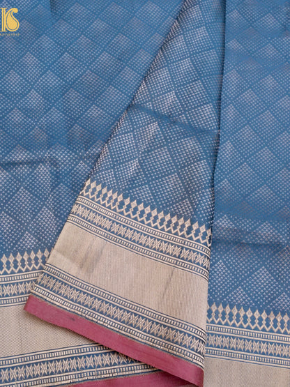 Handwoven Pure Katan Satin Silk Tanchoi Banarasi Saree