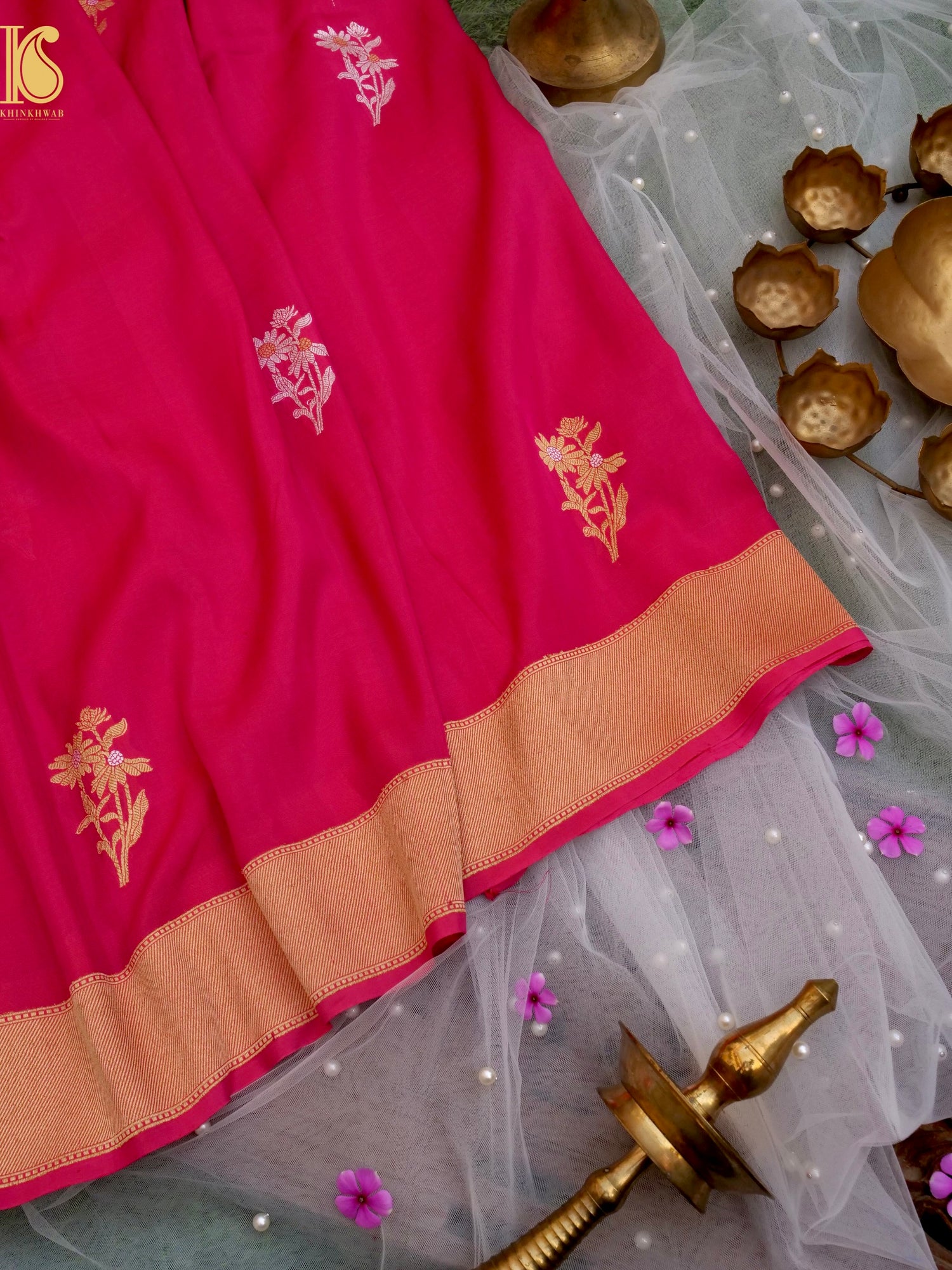Handloom Banarasi Crepe Silk Saree