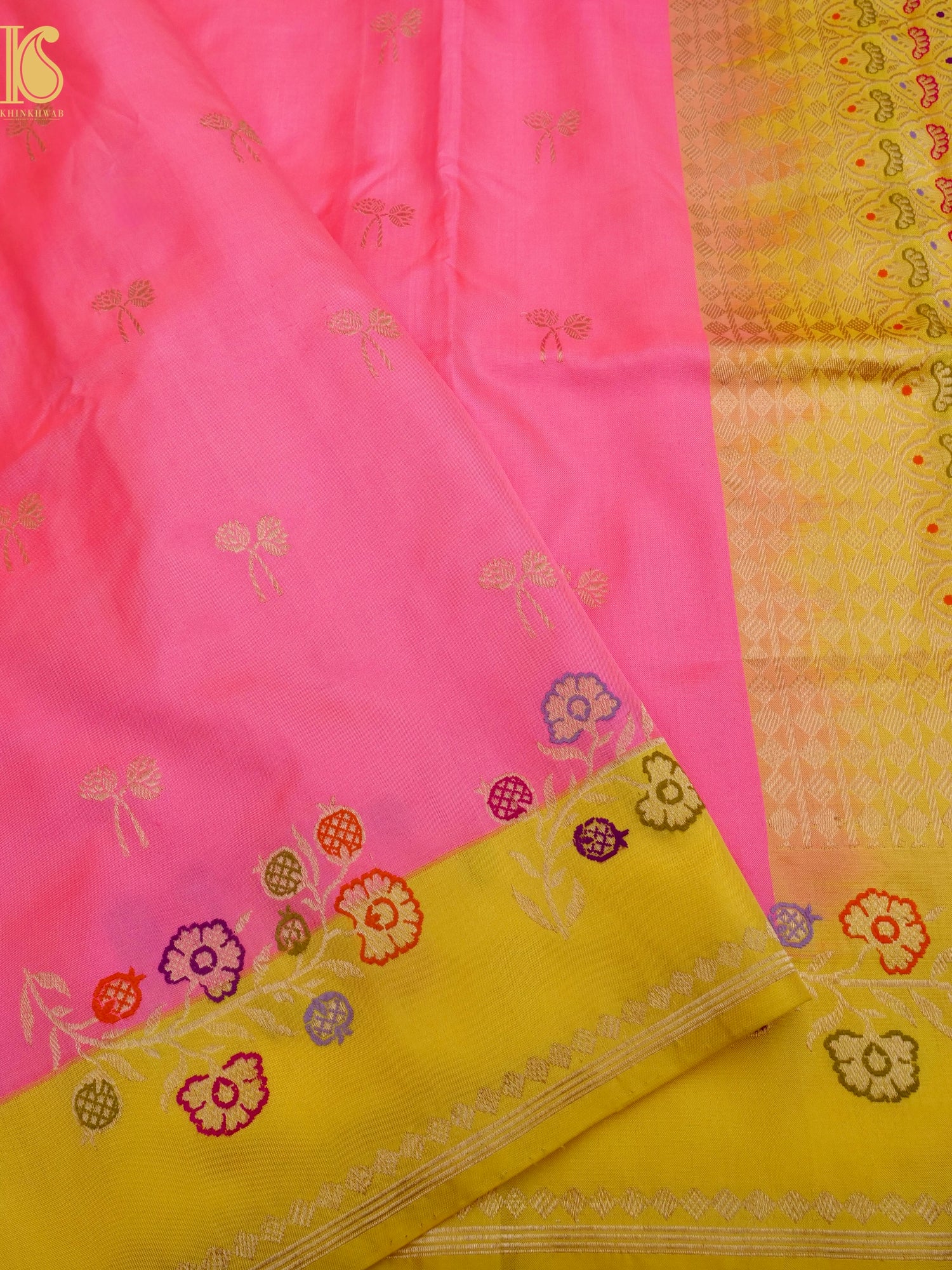 Handloom Katan Silk Ekatara Kadhiyal Banarasi Saree