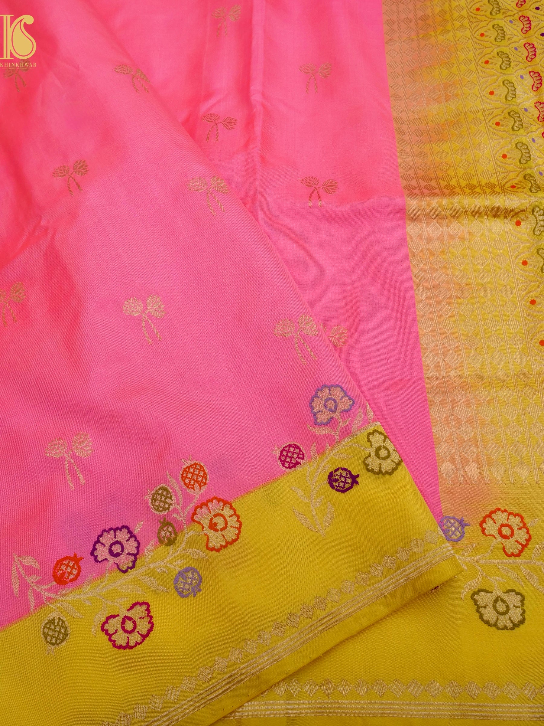 Handloom Katan Silk Ekatara Kadhiyal Banarasi Saree
