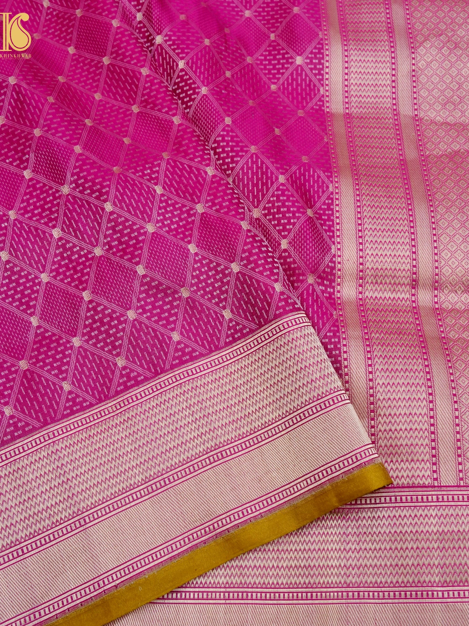 Handwoven Pure Katan Satin Silk Tanchoi Banarasi Saree